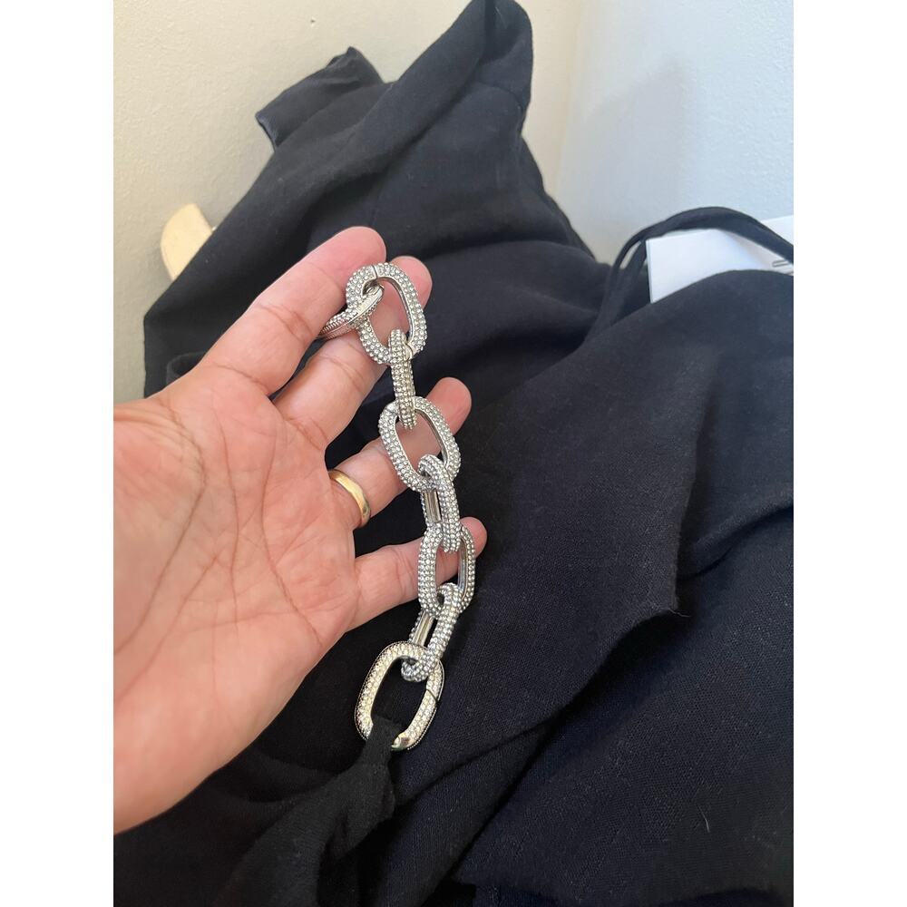 Giuseppe Di Morabito Asymmetric Hem Side High Slit Rhinestone Strap Dress 00 - Picture 10 of 14